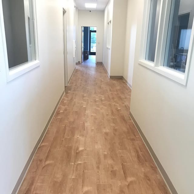 Wood floor hallway