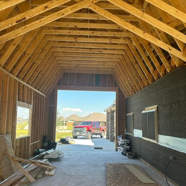 Vaulted patio in progress